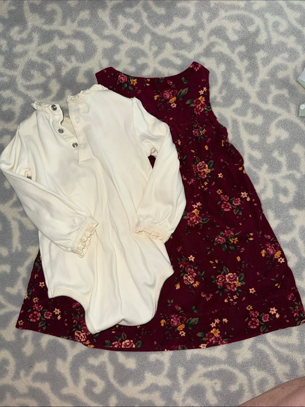 🩷RL🩷 EUC 24m Cotton Bodysuit & Corduroy Dress Set. Adorable and nearly new!